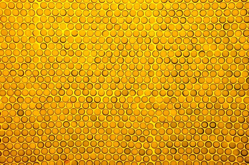 Golden Honeycomb Dots