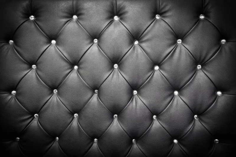 Black Tufted Leather