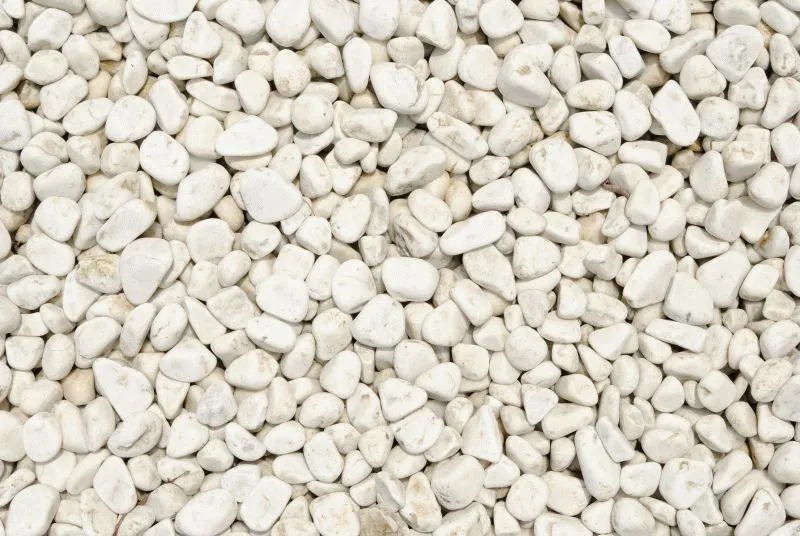 White Pebble Bed