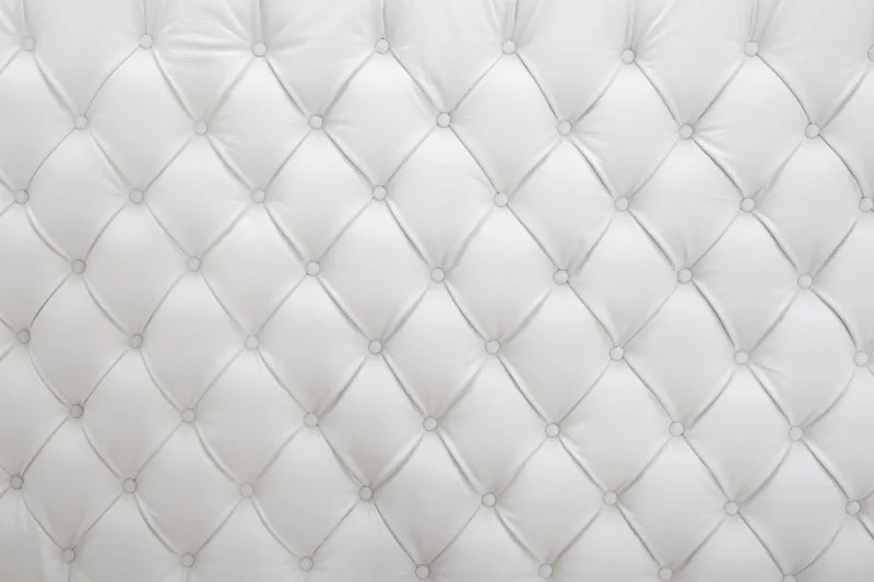 White Quilted Leather