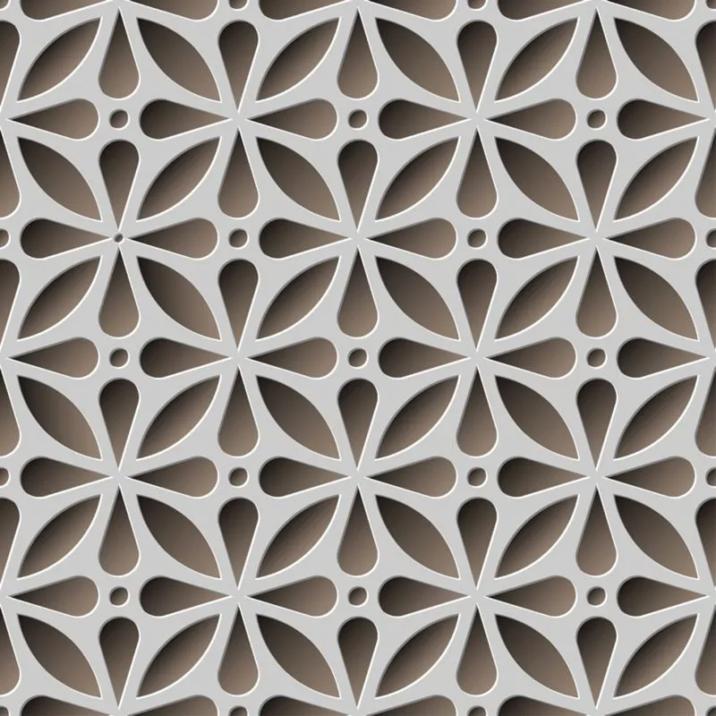 Floral Lattice Cutwork