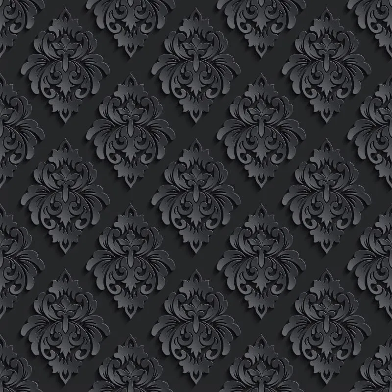 Black Damask Relief