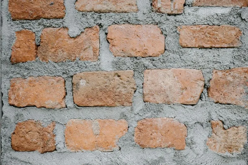 Rough Mortar Clay Brick