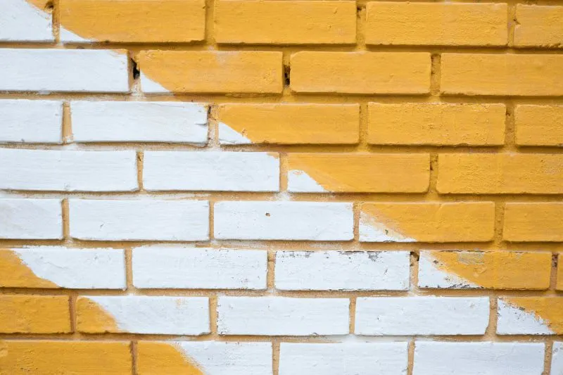 Yellow White Stripe Brick