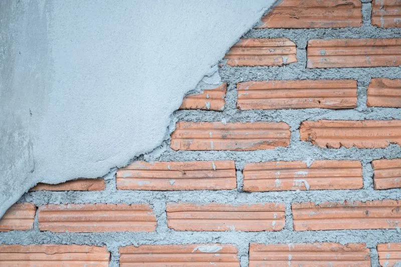 Blue Plaster Brick Reveal