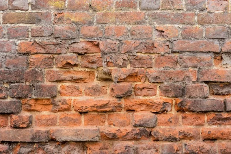 Sunlit Crumbling Brick