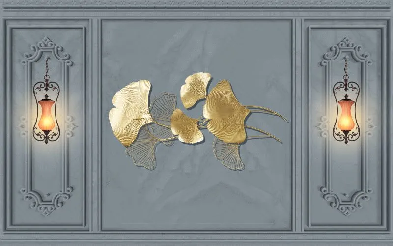 Slate Wainscot Gold Ginkgo