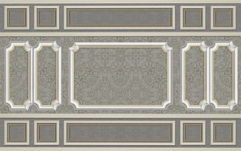 Grey Damask Wainscot