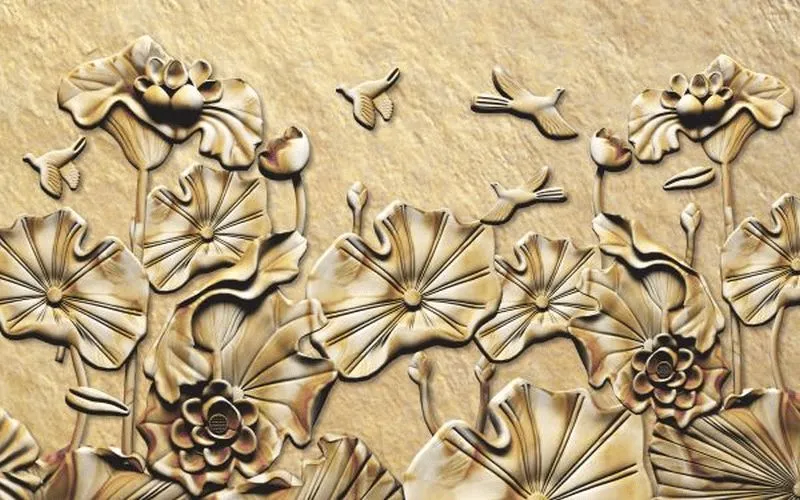 Golden Lotus Relief