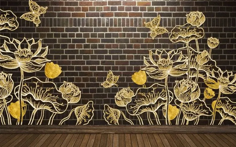 Gold Line Lotus Brick