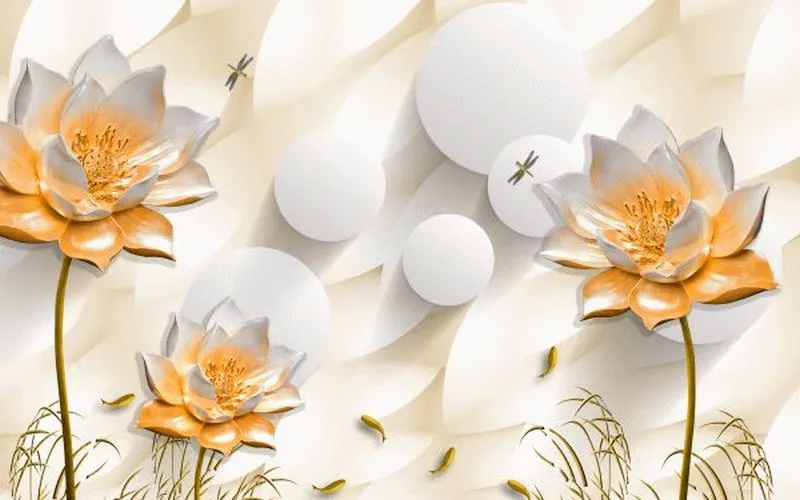 Orange Lotus Pearl Spheres