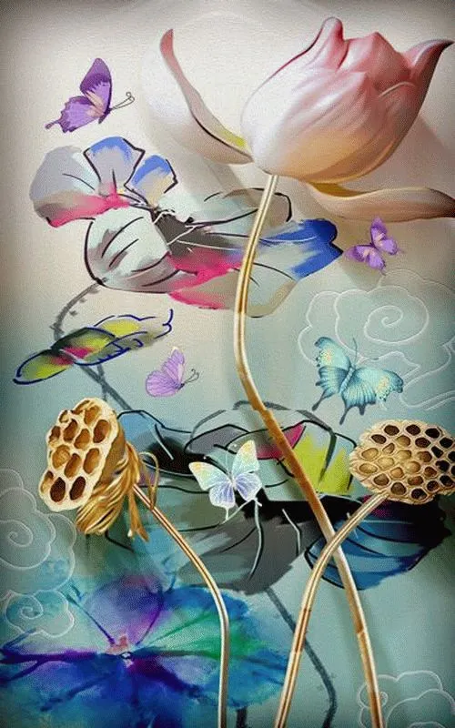 Iridescent Lotus Butterflies