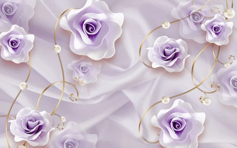 Lilac Roses Satin