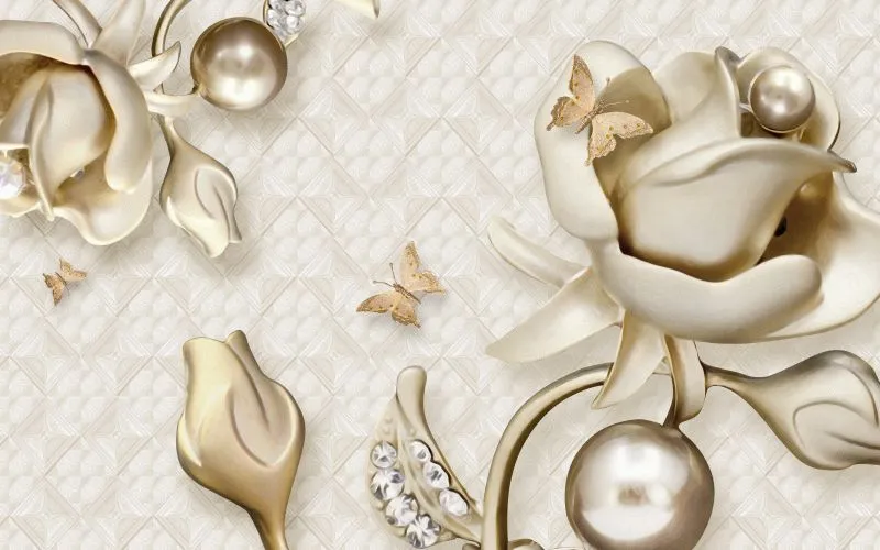 Champagne Roses Pearls