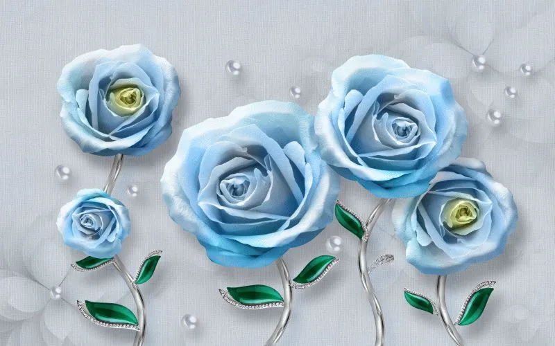 Blue Roses Pearls