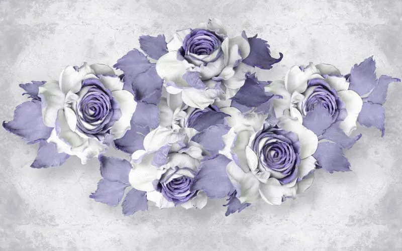 Violet White Rose Cluster