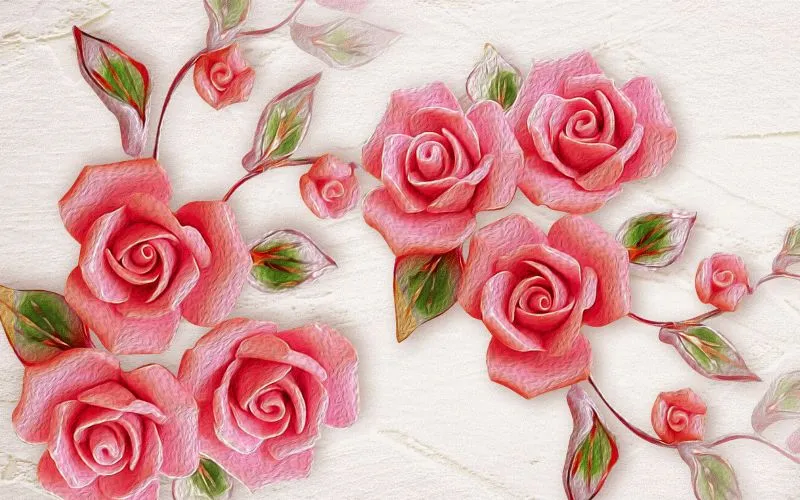 Coral Pink Rose Vine