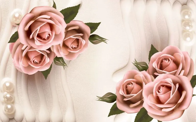 Dusty Pink Roses Drape