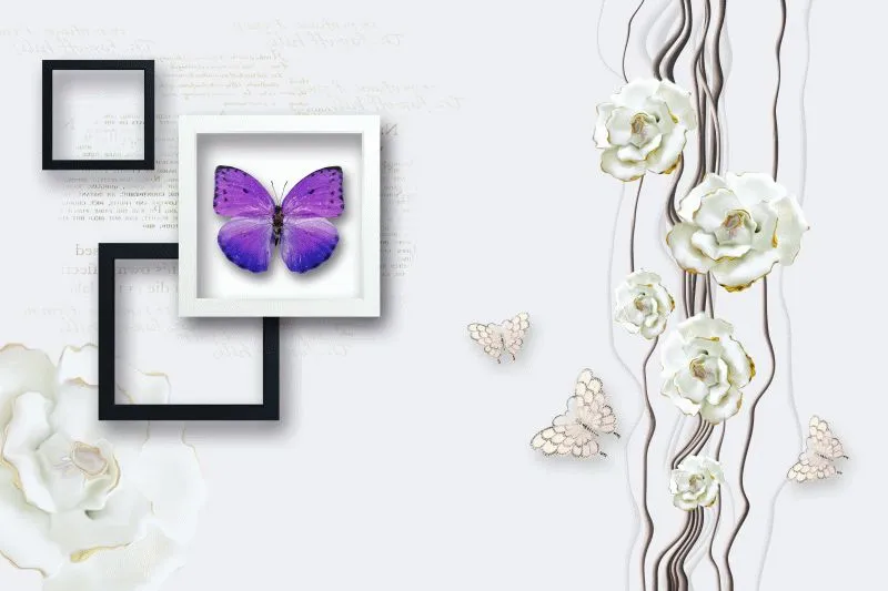 Purple Butterfly Frame