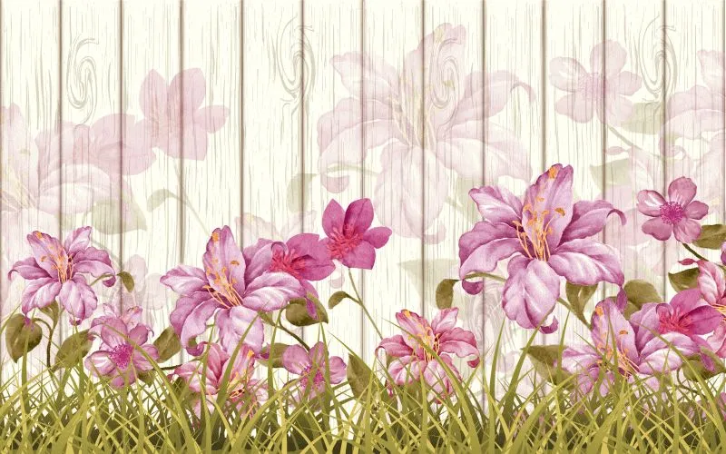 Pink Lilies Meadow
