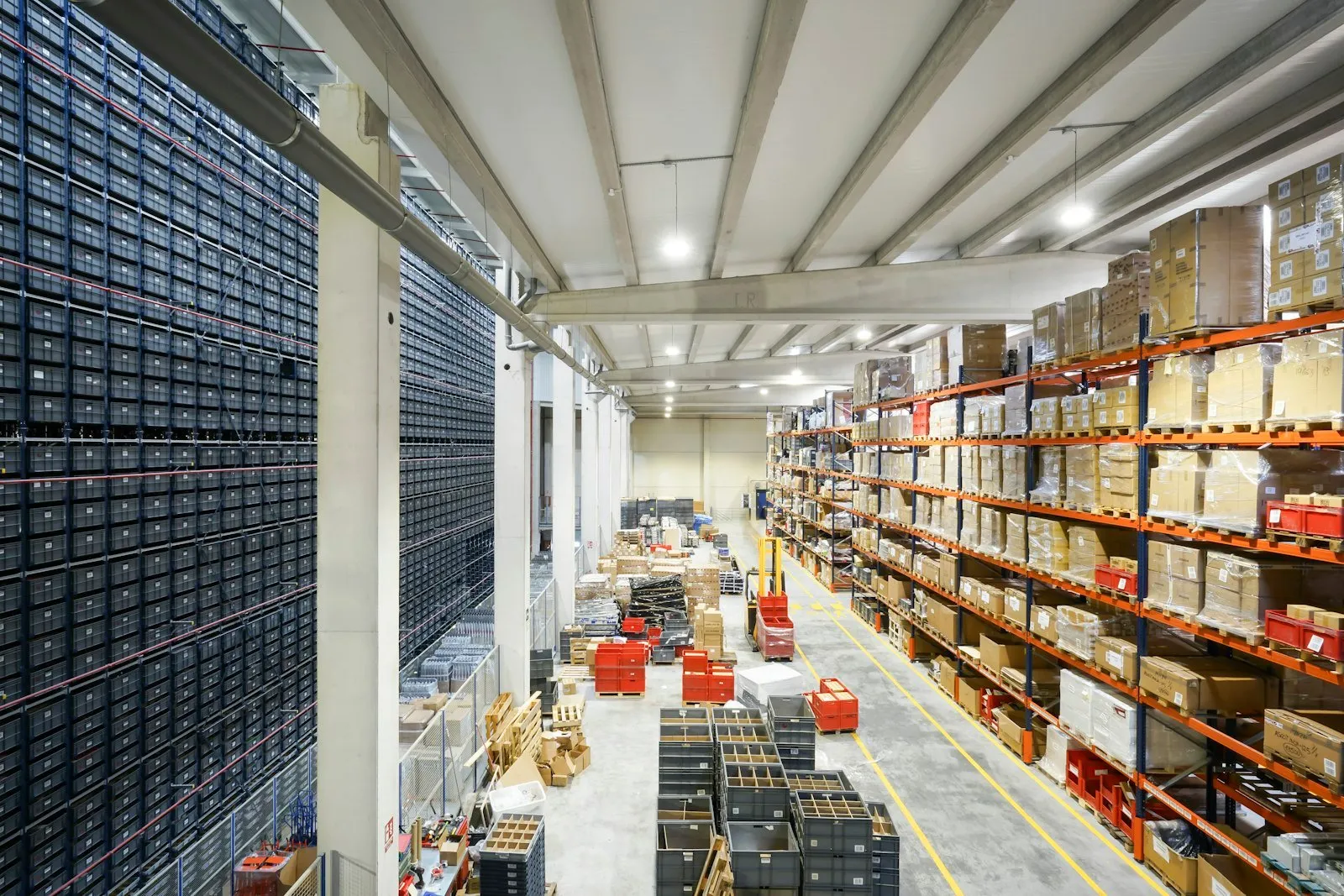 A warehouse filled with boxes