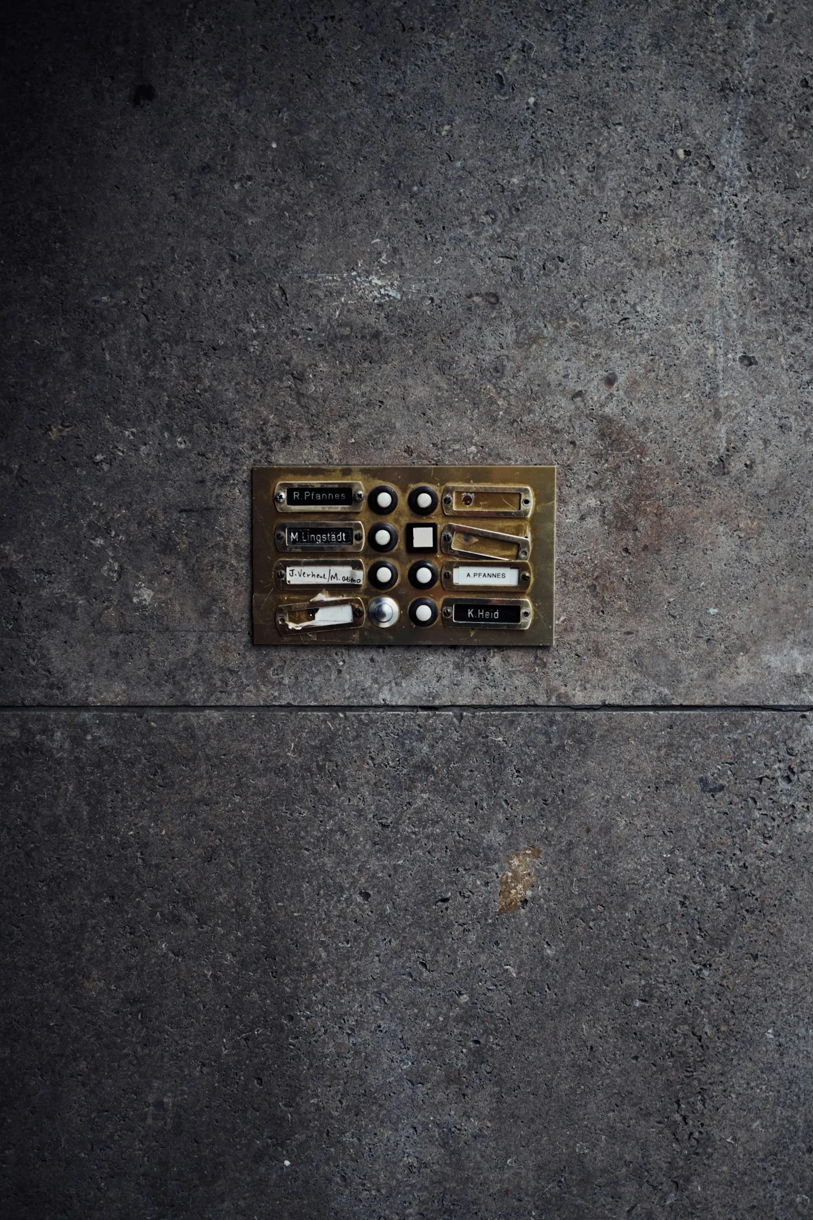 A house name plate on the wall