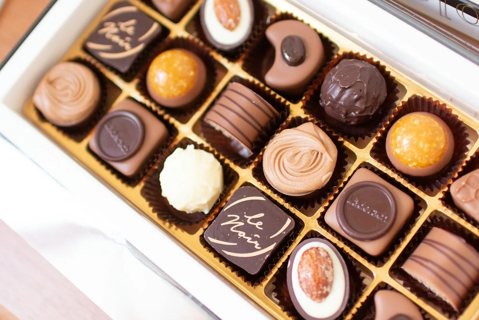 A box of assorted chocolates
