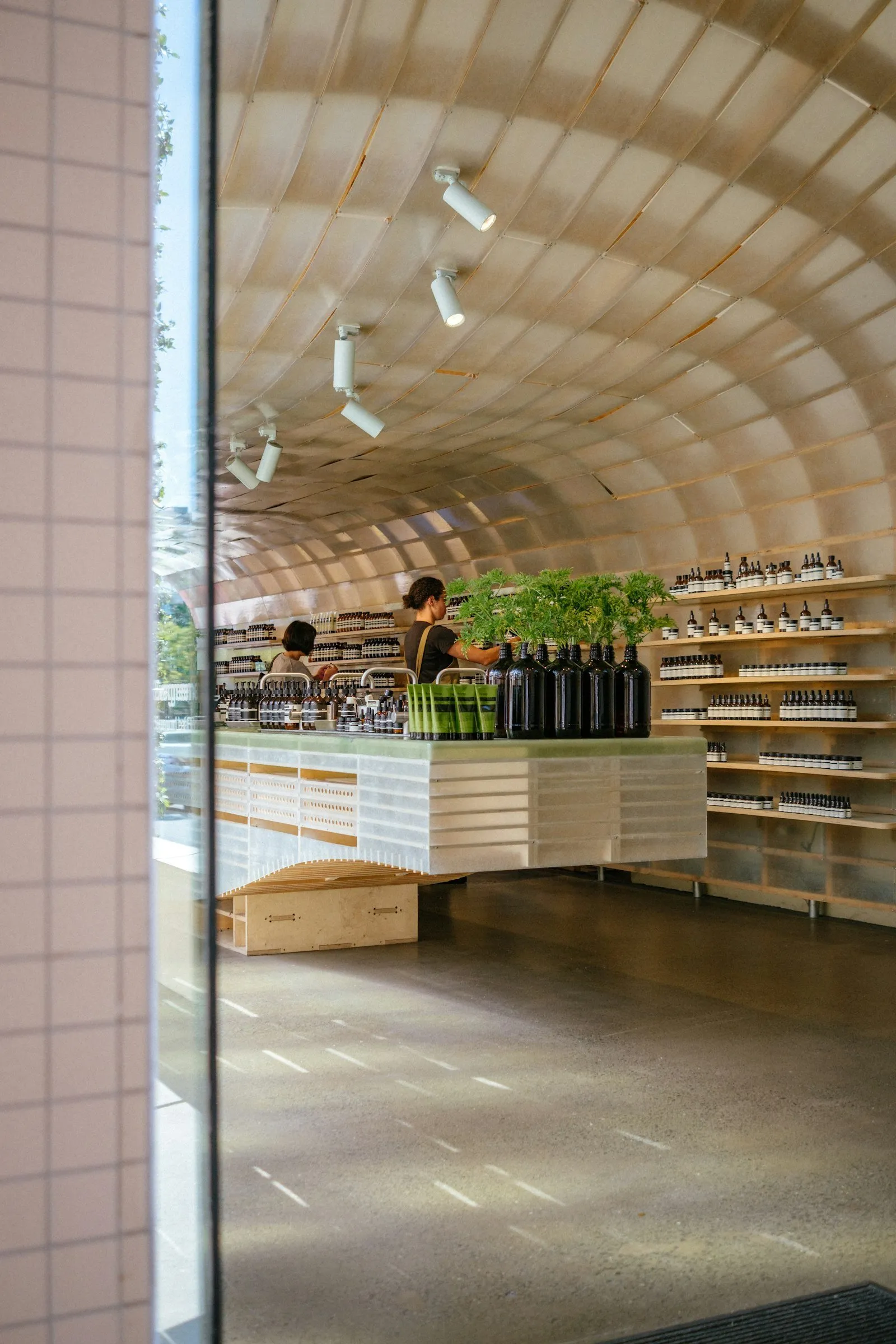The interior of a modern retail store