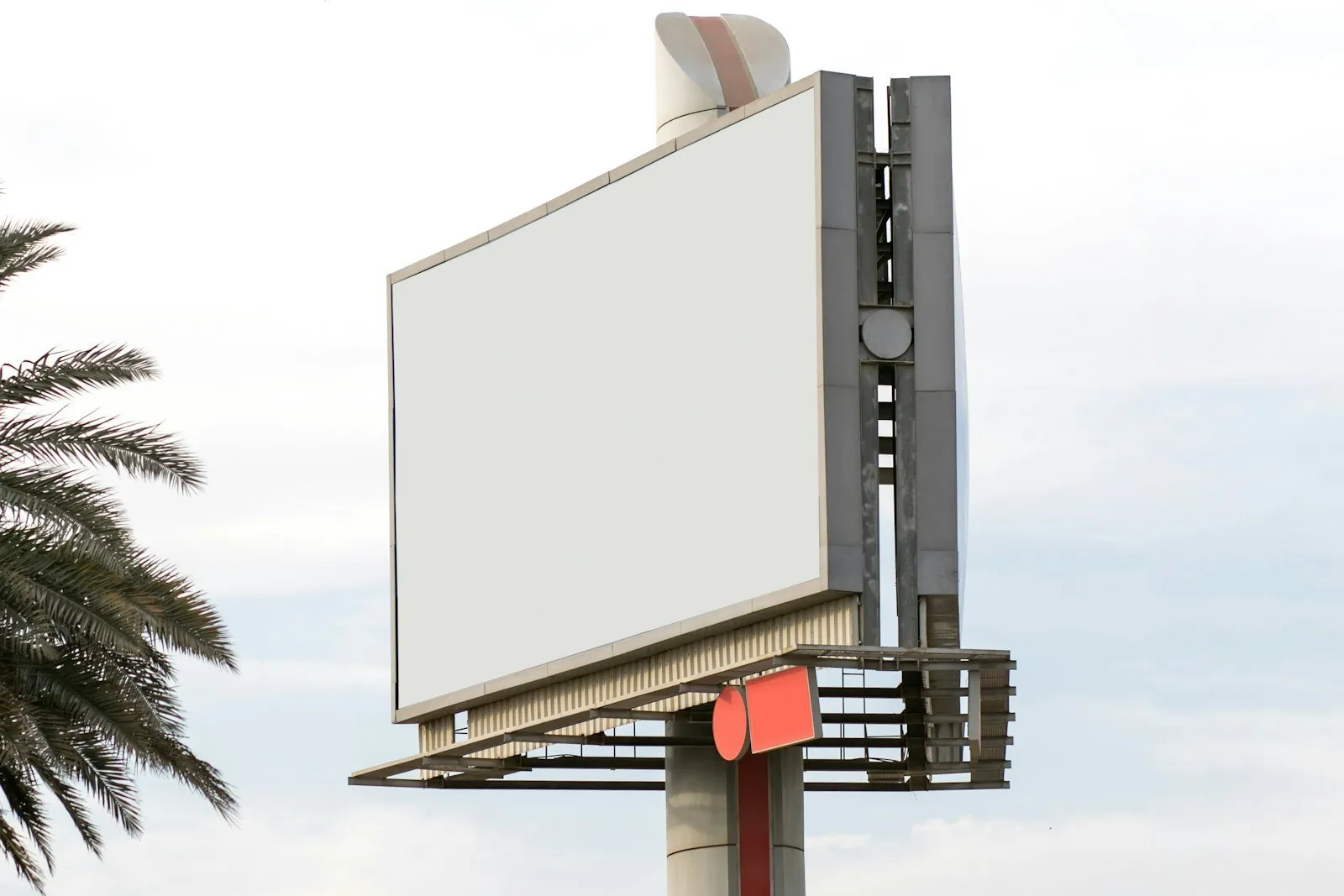 A blank outdoor billboard
